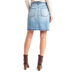 1969 denim let-down hem skirt