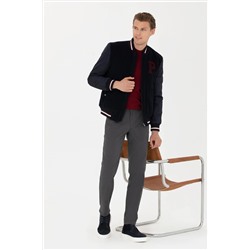 Erkek Lacivert Kaşe Mont