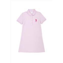 Kız Çocuk Manolya Kısa Kol Örme Elbise