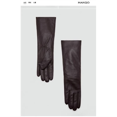 Женские кожаные перчатки  Mang*o 🤍