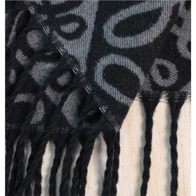 Зимний теплый мягкий жаккардовый шарф