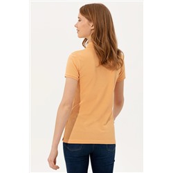 Kadın Turuncu Basic Polo Yaka Tişört
