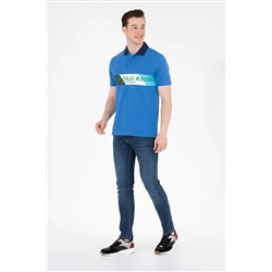 Erkek Saks Polo Yaka Tişört