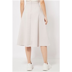 Falda midi cintura alta Beige
