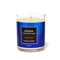 Mens  Ocean Single Wick Candle