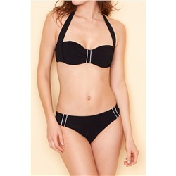 Braguita de biquini estilo shorty Claudia Negro