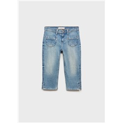 Jeans capri bolsillos