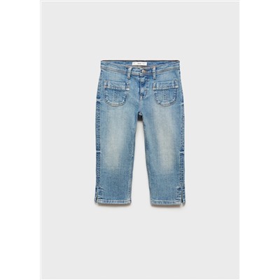 Jeans capri bolsillos