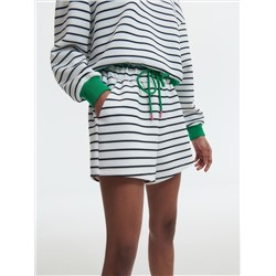 Jerseyshorts aus Rippstrick