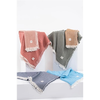 BAYRAK HOME COLLECTION Çok Amaçlı %100 Organik Müslin Peştemal, Plaj Havlusu