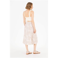 Kadın Krem Dokuma Etek