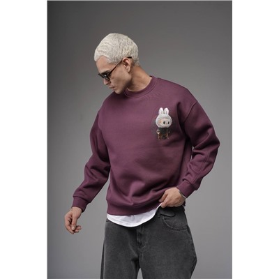 Худи  лабубу бордо