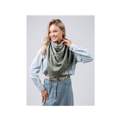 Платок Lanotti двухсторонний Сердце природы зелёный/№60