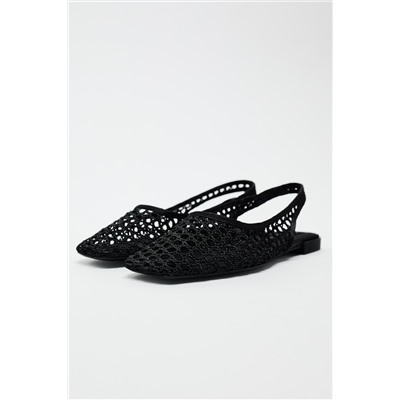 BRAIDED SLINGBACK BALLET FLATS