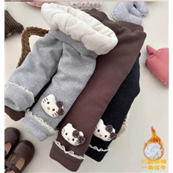 Леггинсы для девочки с утолщенным флисом