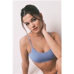 Sujetador top Seamless azul floral