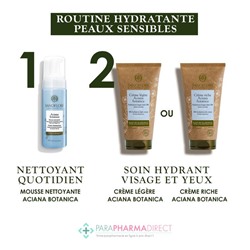 Sanoflore Aciana Botanica - Crème Légère - Hydratation Longue Durée 48h - BIO 50 ml