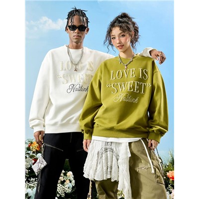 Свитшот с вышивкой из бусин   Китайский молодежный бренд Nuthin*k