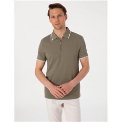 Haki Slim Fit Polo Yaka Tişört