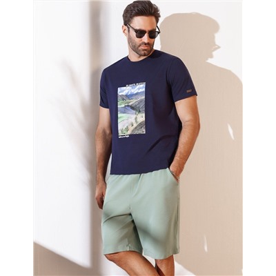 Шорты из тонкого футера с карманом на молнии