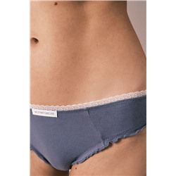 Pack 2 bragas clásicas algodón azul y estampado blanco