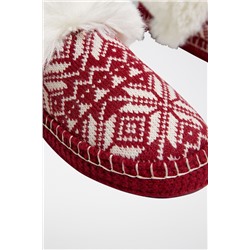 Zapatillas de casa forradas Burdeos