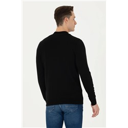 Erkek Siyah Basic Triko Hırka