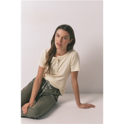 Pantalón largo algodón verde