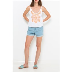 Camiseta de tirantes Blanco roto