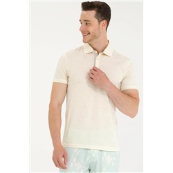 Erkek Krem Polo Yaka Tişört
