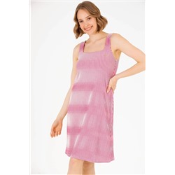 Kadın Pembe Bisiklet Yaka Örme Elbise