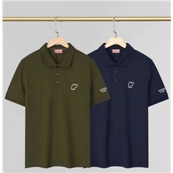 Простая повседневная мужская рубашка-поло из хлопкового пике КЕНЗ*О