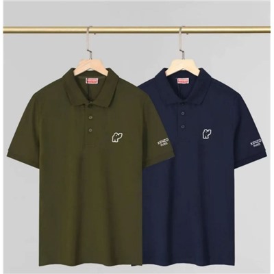 Простая повседневная мужская рубашка-поло из хлопкового пике КЕНЗ*О