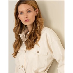 Ekru Deri Gömlek