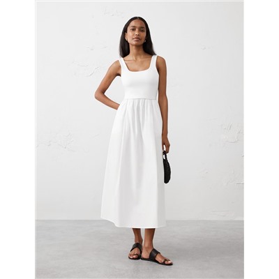 Tank Mixed Media Midi Dress