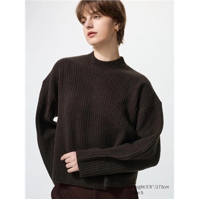 Soufflé Yarn Mock Neck Jumper
