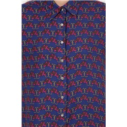 Kadın Mavi Uzun Kollu Gömlek