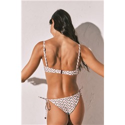 Top bikini balconette estampado geométrico