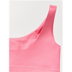 Einarmiges Top mit Blumenmuster