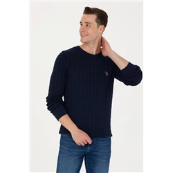 Erkek Lacivert Basic Kazak