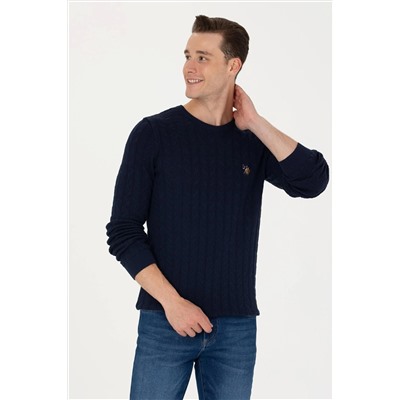 Erkek Lacivert Basic Kazak