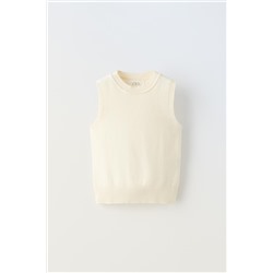 SLEEVELESS KNIT TOP