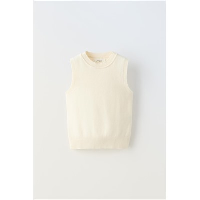 SLEEVELESS KNIT TOP