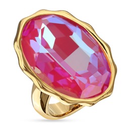 Кольцо Сияние (кристаллы SW фуксия хамелеон; покрытие золото), Есть комплект