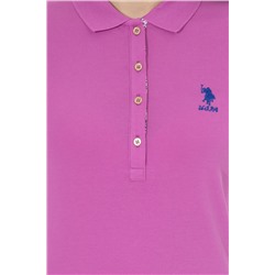 Kadın Menekşe Basic Polo Yaka Tişört