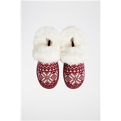 Zapatillas de casa forradas Burdeos
