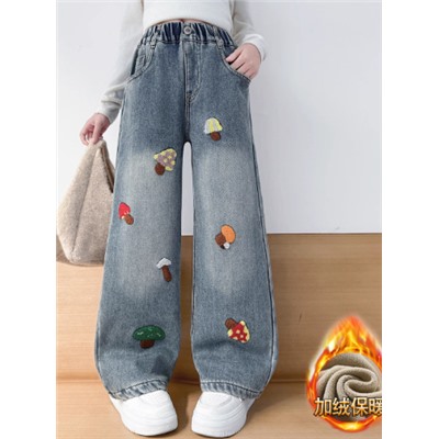 Утепленные джинсы для девочек