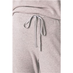 Pijama largo canalé perchado gris