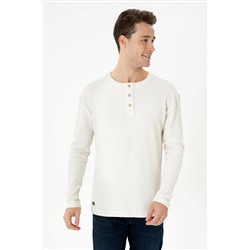 Erkek Taş Bisiklet Yaka Comfort Sweatshirt