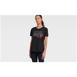 LOGO TEE WITH SEQUIN NYC EMBROIDERY